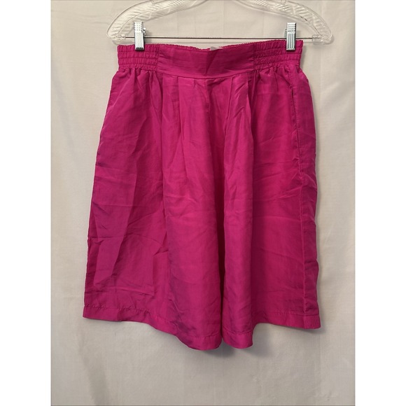 Women's 100%‎ Silk Shorts lot Of 3 J Jarold? Wide Leg Black, Pink, Teal,  M - Picture 2 of 12
